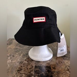 Hunter Bucket Hat Unisex OS Black Lightweight Logo 100% Cotton Y2K 90s  New